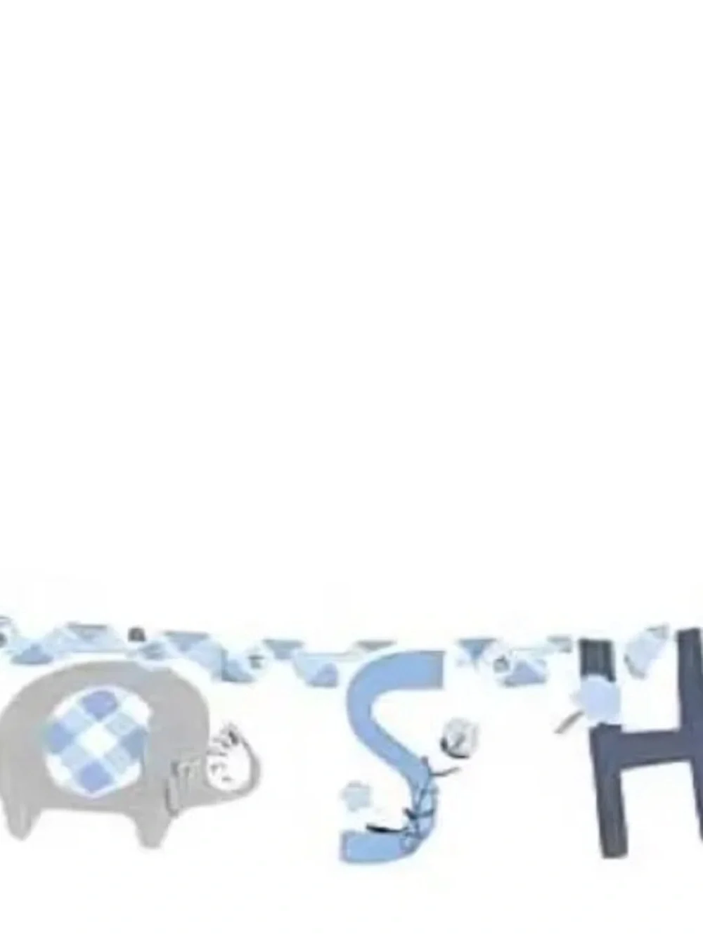 Blue Elephant Baby Party Tableware and Decorations